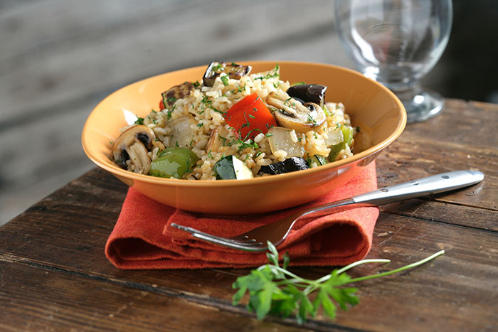 Receta sabrosa de Arroz con verduras y salsa de soja