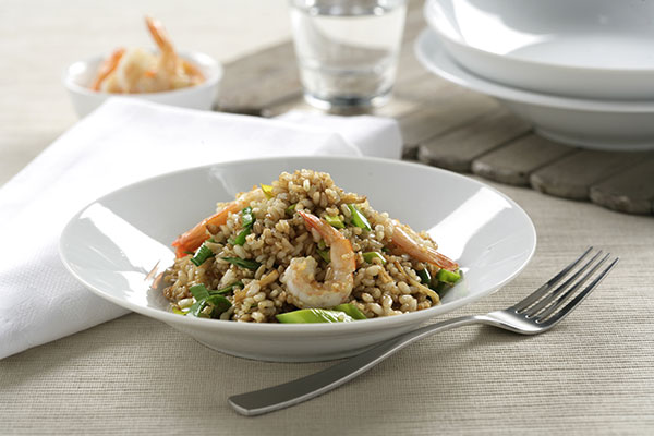 Wok de arroz integral