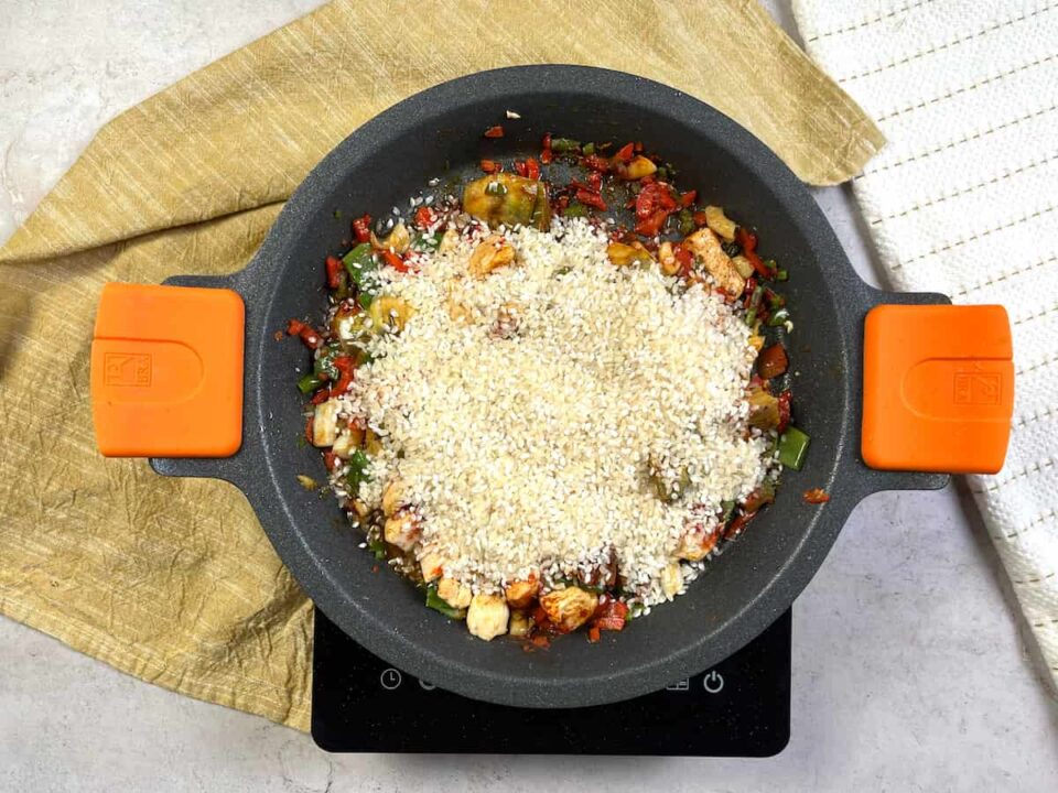 Añadir el arroz