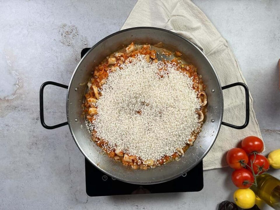 Añadir el arroz