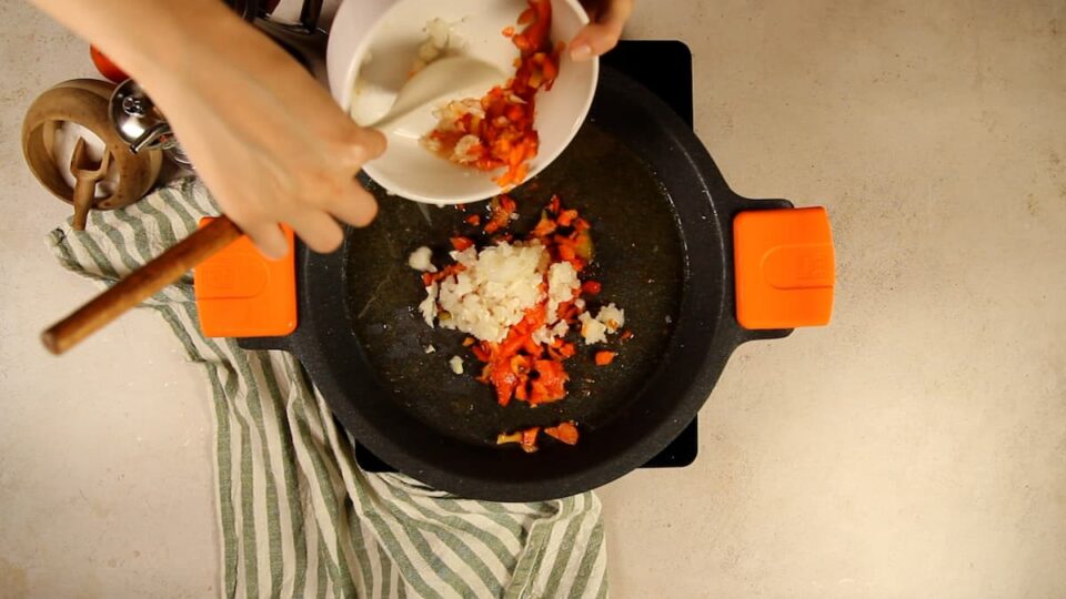 Sofreír las verduras