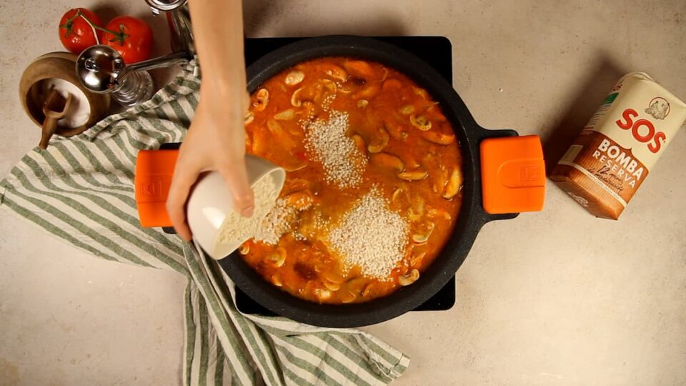 Añadir el arroz
