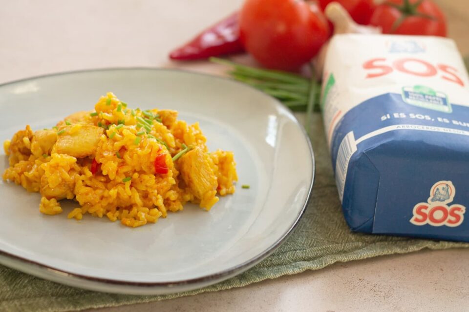 Arroz con pinchitos