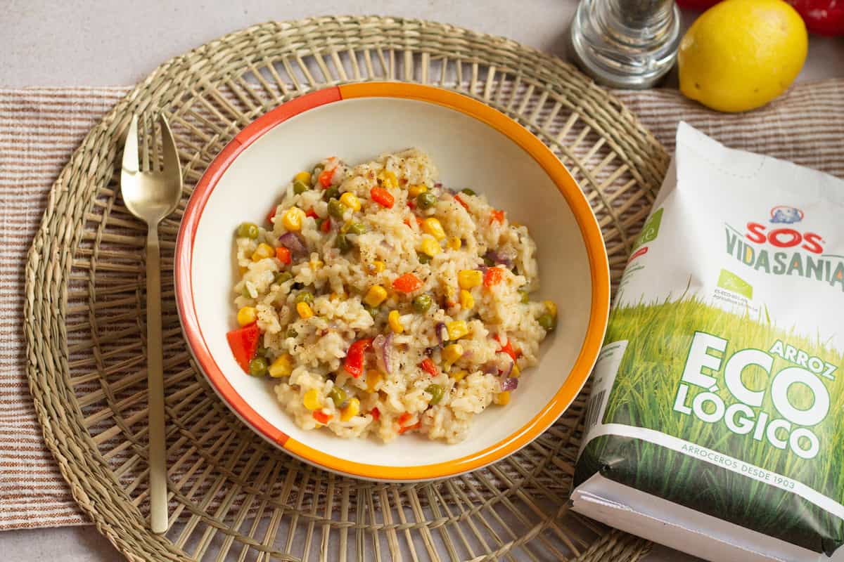 Arroz con vegetales