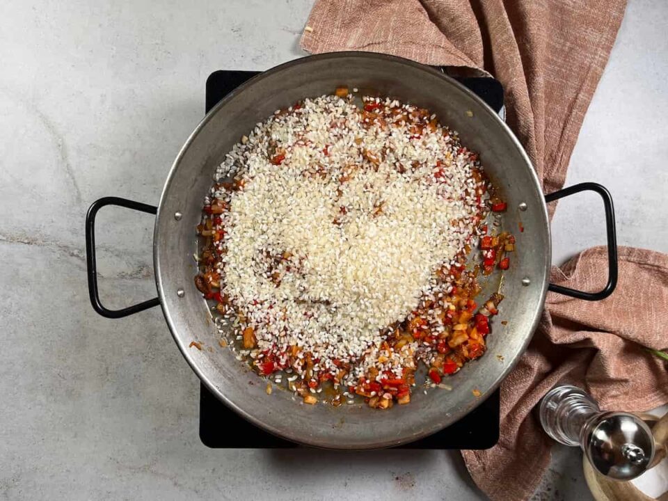 Añadir el arroz
