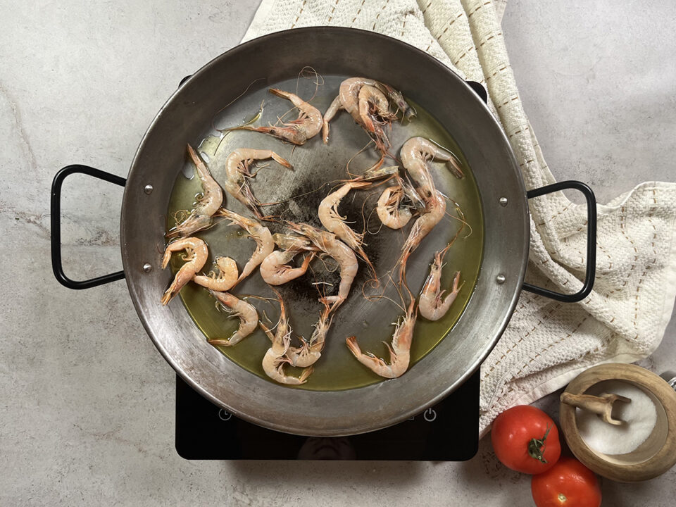 Saltear gambas