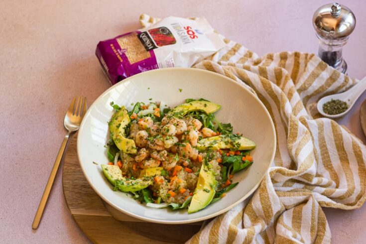 Quinoa con gambas