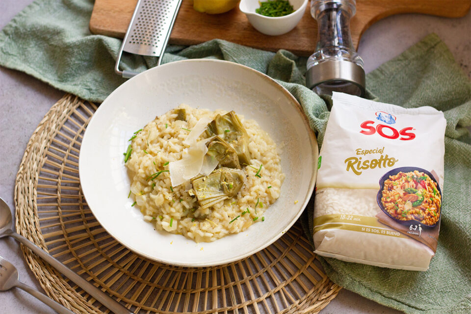 Risotto con alcachofas: receta fácil y sabrosa