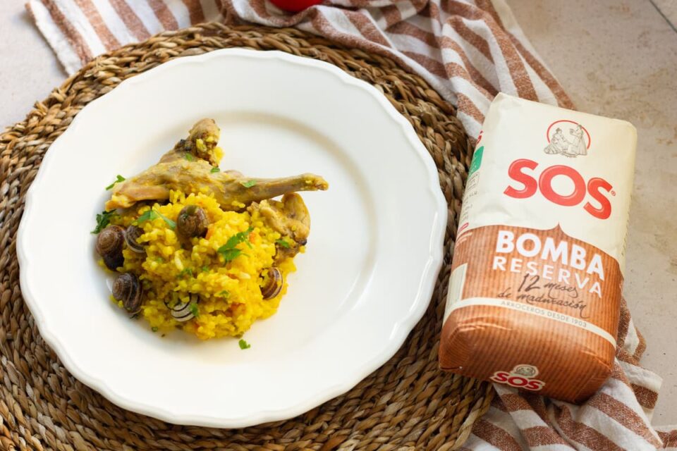Arroz con conejo y caracoles de la abuela