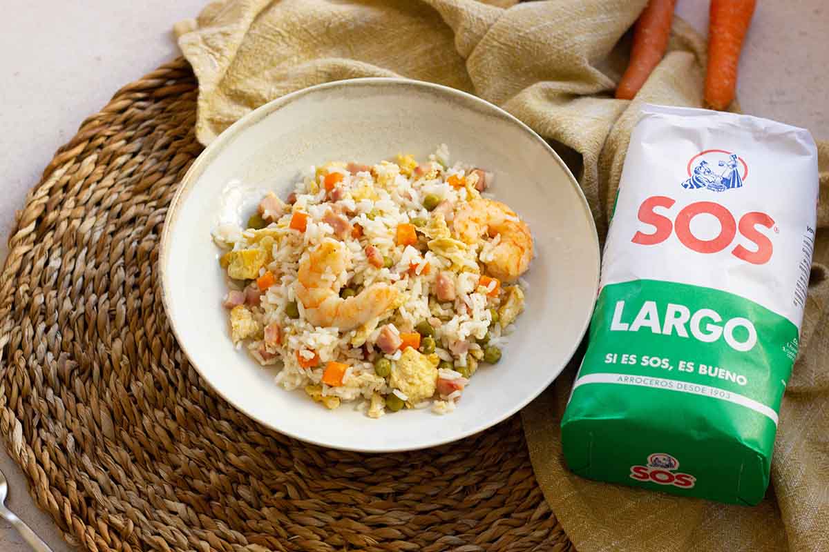 Arroz frito tres delicias