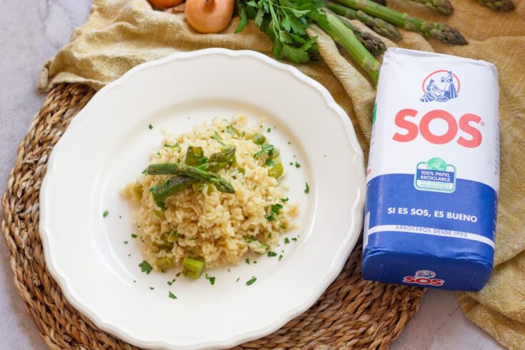 Arroz con espárragos