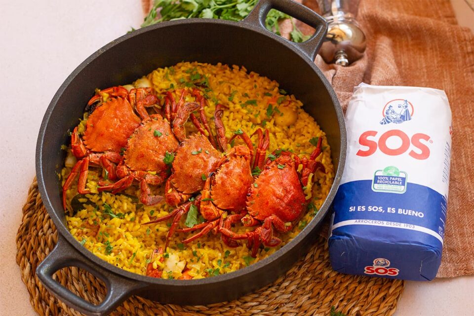Arroz con nécoras compartido en familia