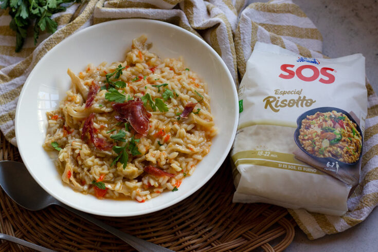 Arroz con setas en thermomix
