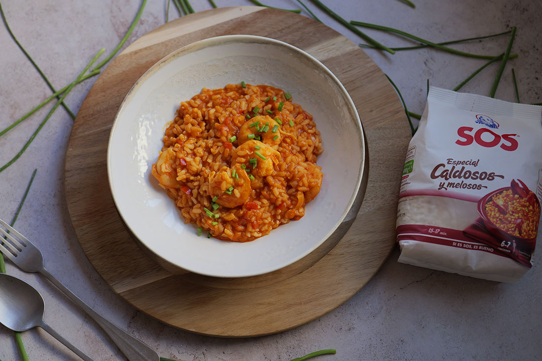 Arroz meloso con langostinos